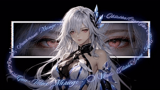 银发红瞳冰晶少女