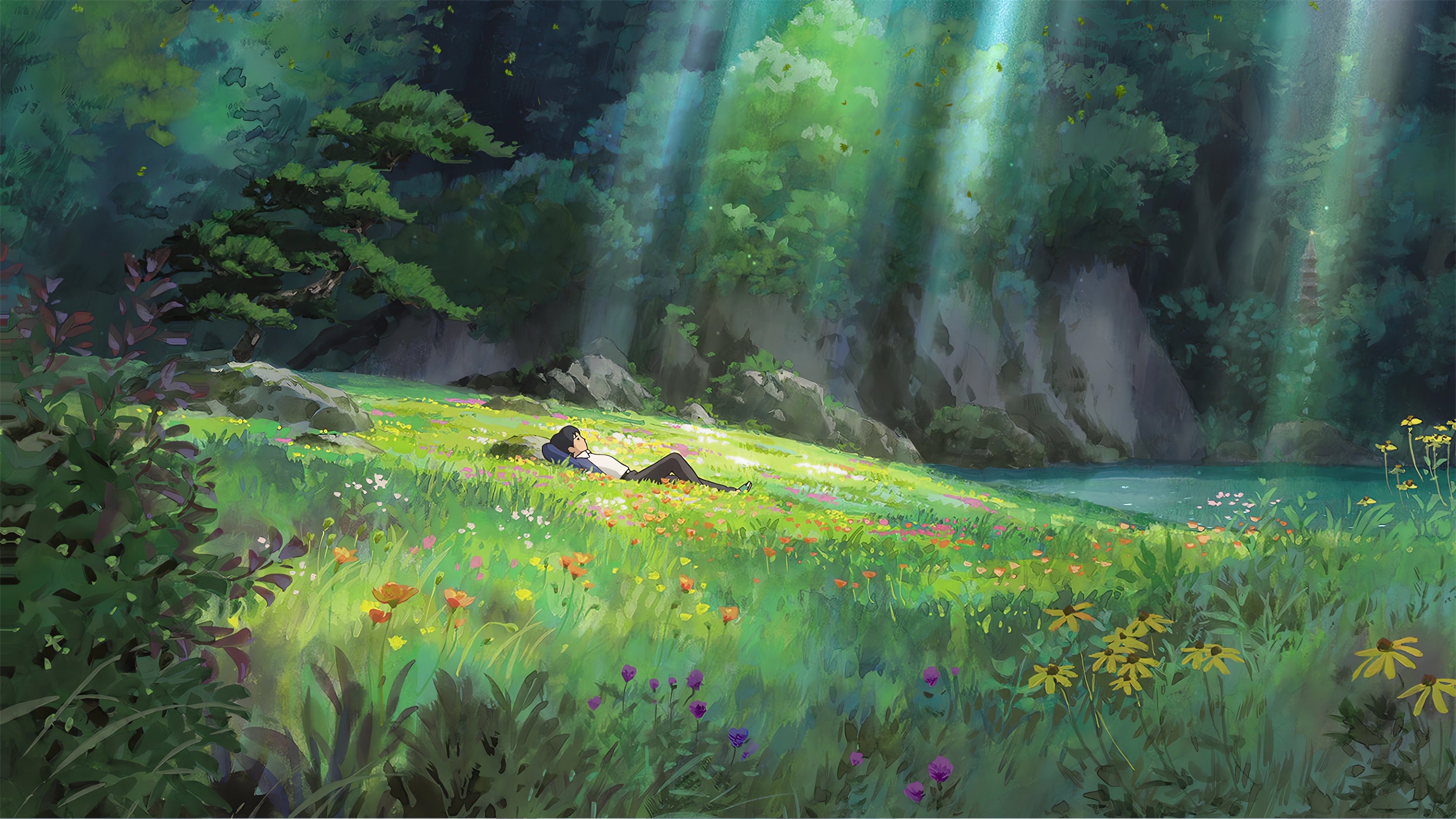 借东西的小人 动物人物风景4K壁纸3840x2160