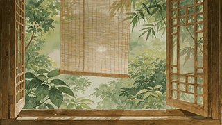 竹窗清夏