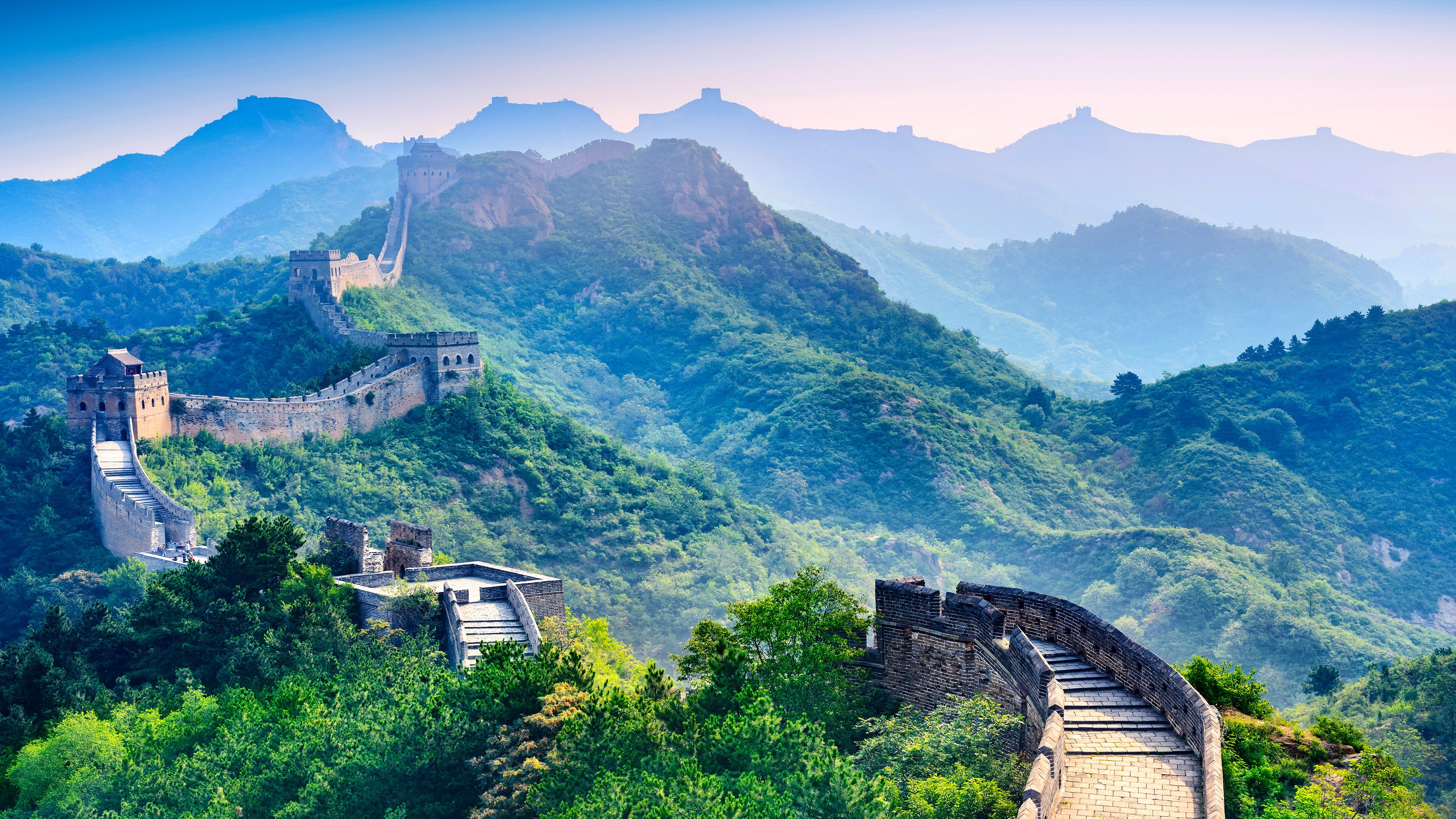 夏季长城风景4K壁纸 3840x2160