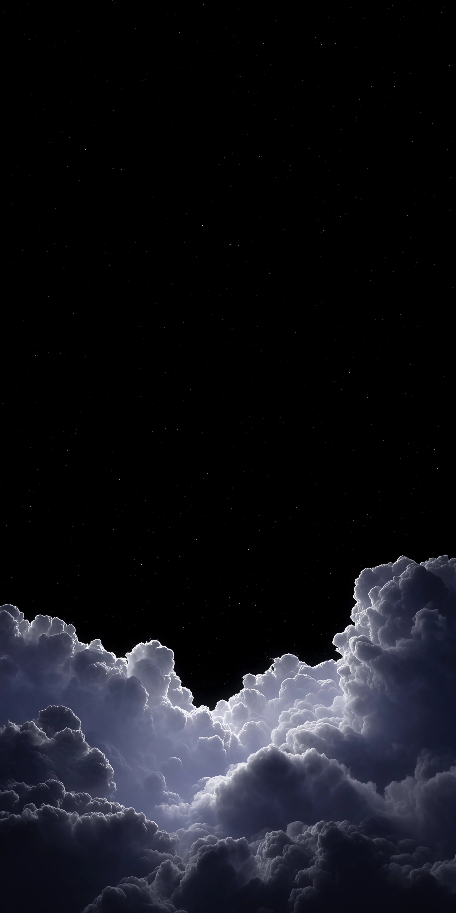 夜景 云层 光影 4K风景手机壁纸