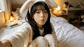 兔耳慵懒少女