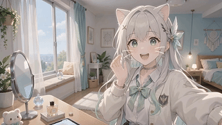 窗边猫耳流萤