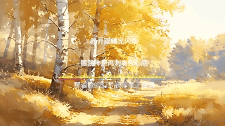 秋日白桦
