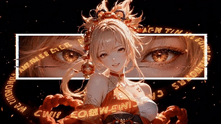 金橙烟火明艳少女