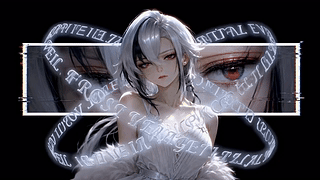 银发红眸冷飒少女