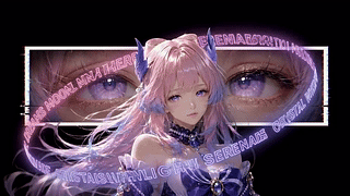 粉发紫眸梦幻少女