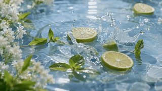 夏日清凉青柠水