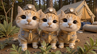 三只萌猫丛林探险