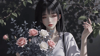 玫瑰畔的温柔少女