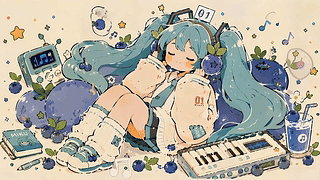 蓝莓少女的听歌午后