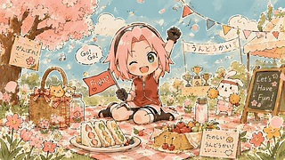 春日元气野餐少女