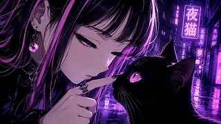 紫夜少女与黑猫