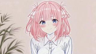 粉发蓝眼元气少女