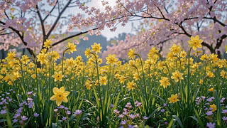 春日烂漫花野