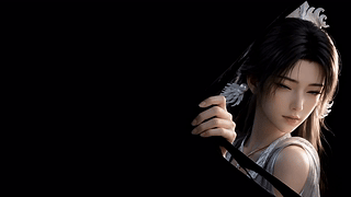 暗幕帘后的古风美人