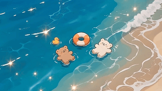 游泳的小猫