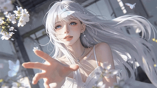 可爱引蝶少女