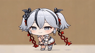 Q版可爱白发少女