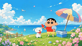 海滨夏日悠闲时光