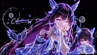 紫雾流光羽翼少女
