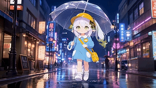 雨夜都市少女漫步