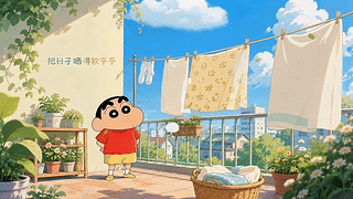 晴日阳台治愈时光