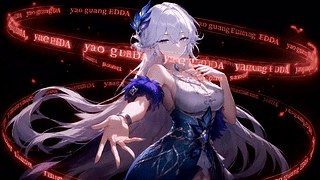 银发流光少女