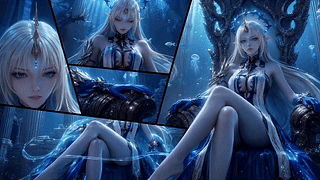 深海金发精灵少女
