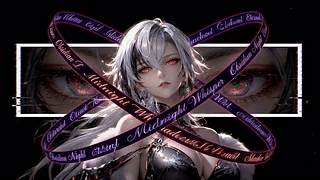 暗夜红眸银发少女