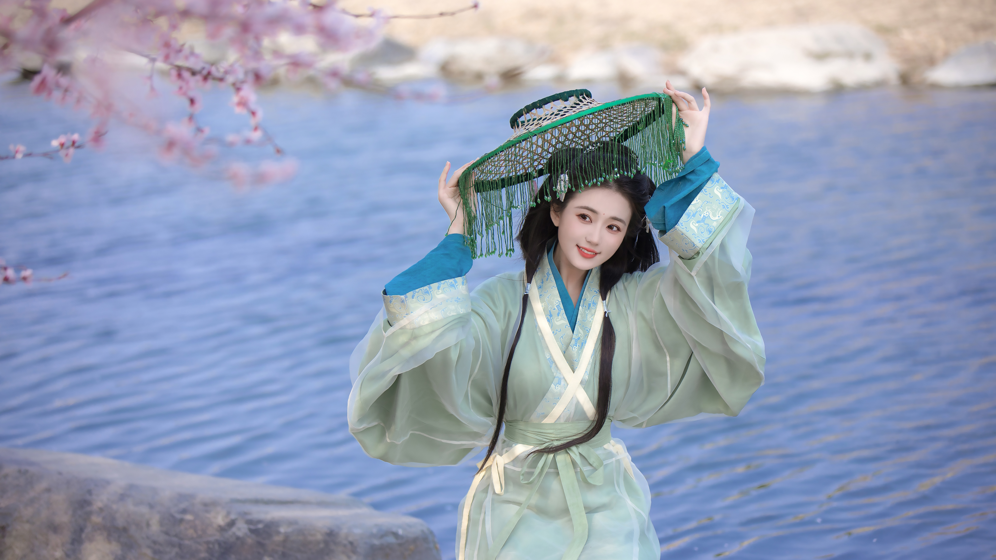 古装 古风 踏青美女4k壁