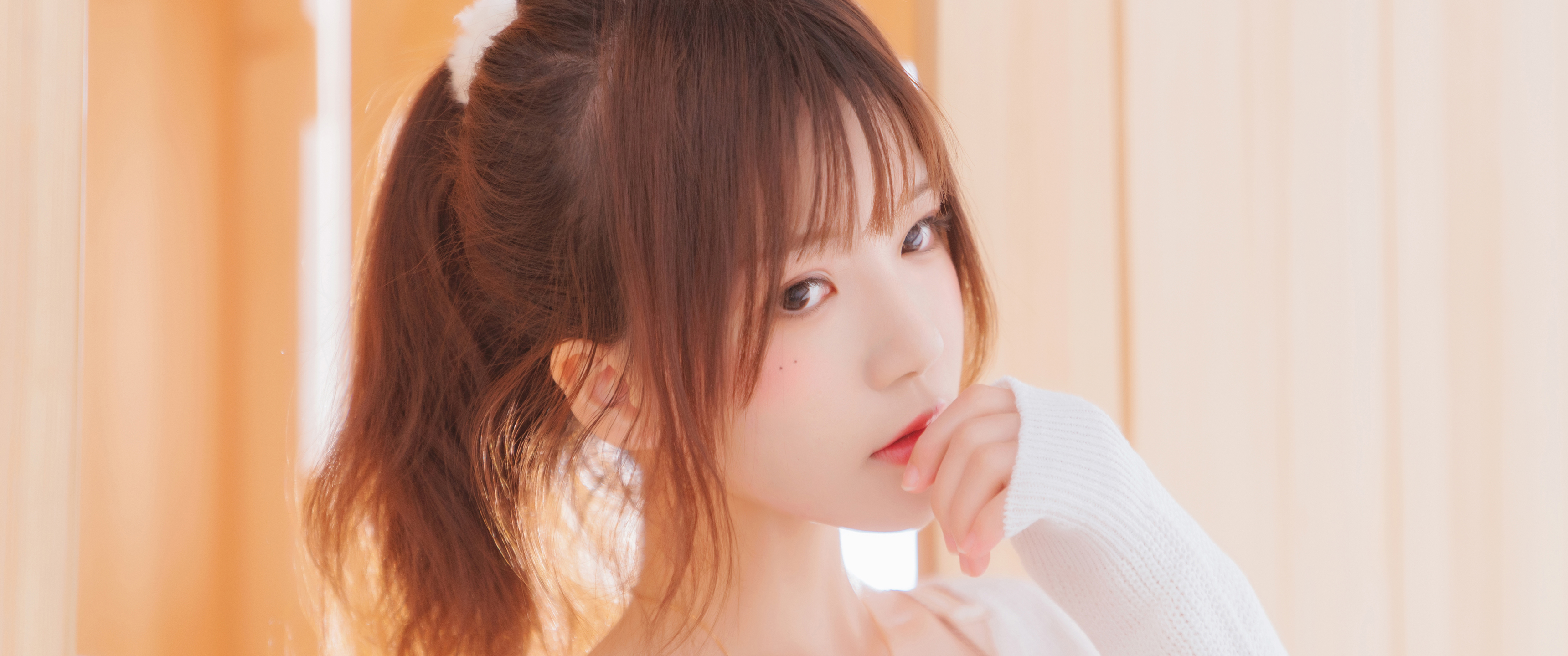 可爱马尾辫美女3440x144