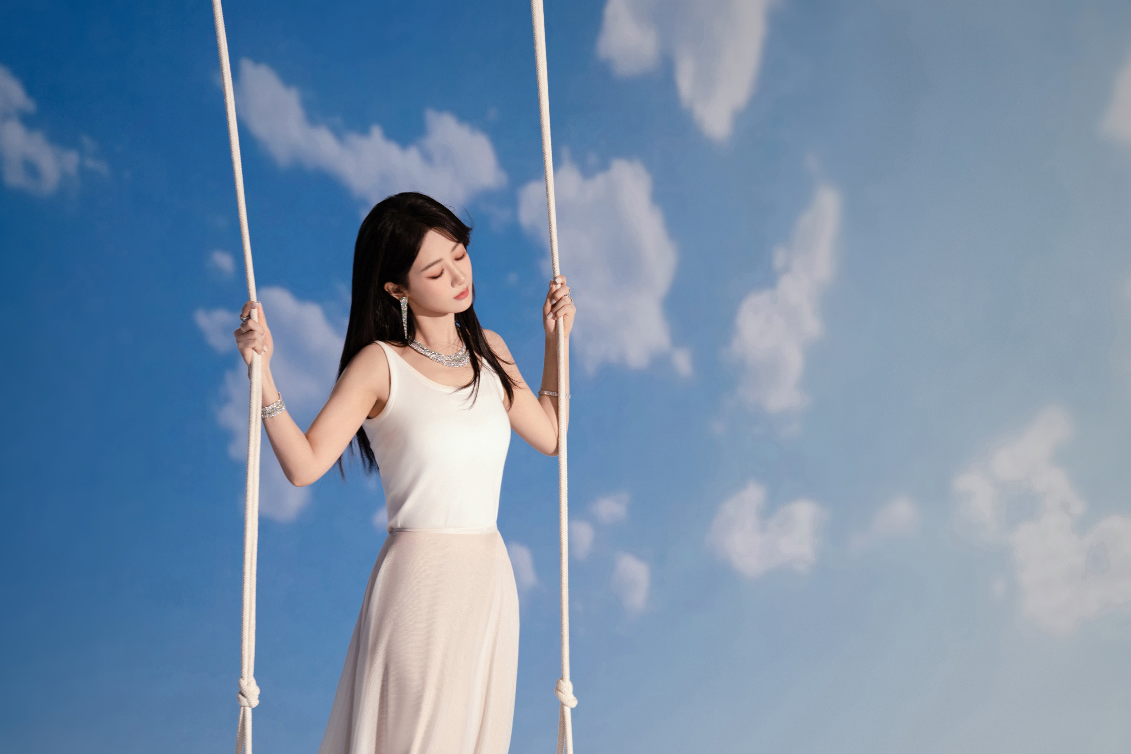 唯美 杨紫 淡雅 秋千 4K