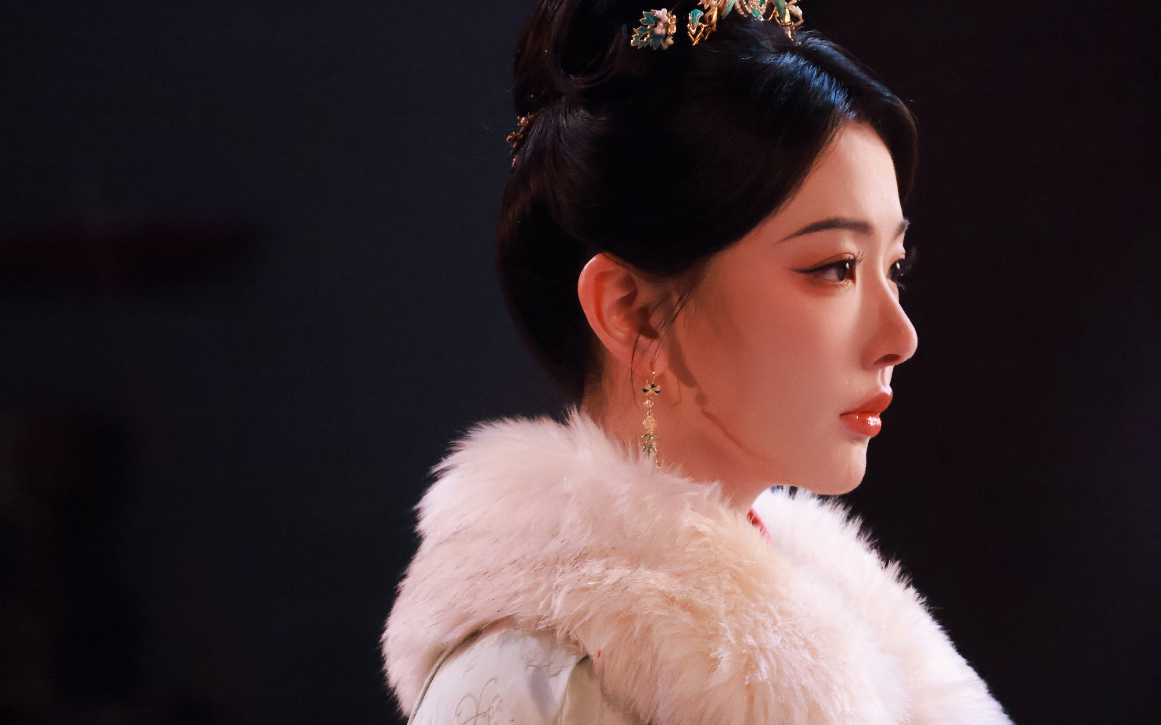 唯美侧脸美女孔雪儿4K壁