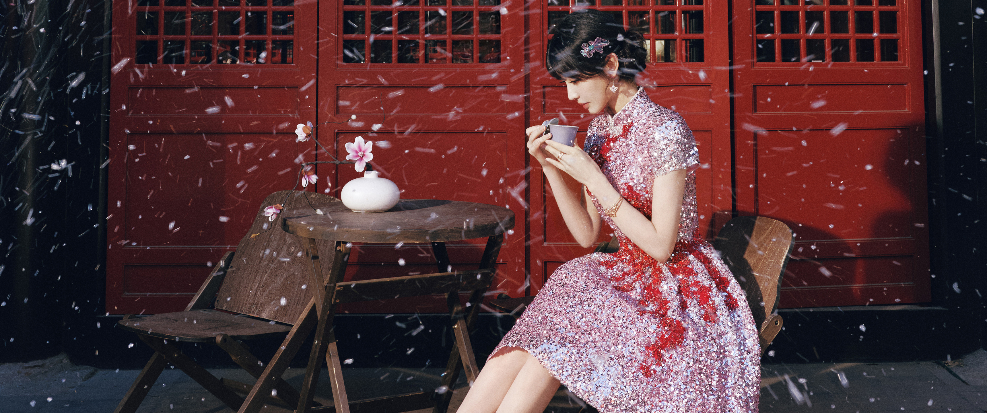 唯美古韵美女田曦薇3440x1440带鱼屏壁纸