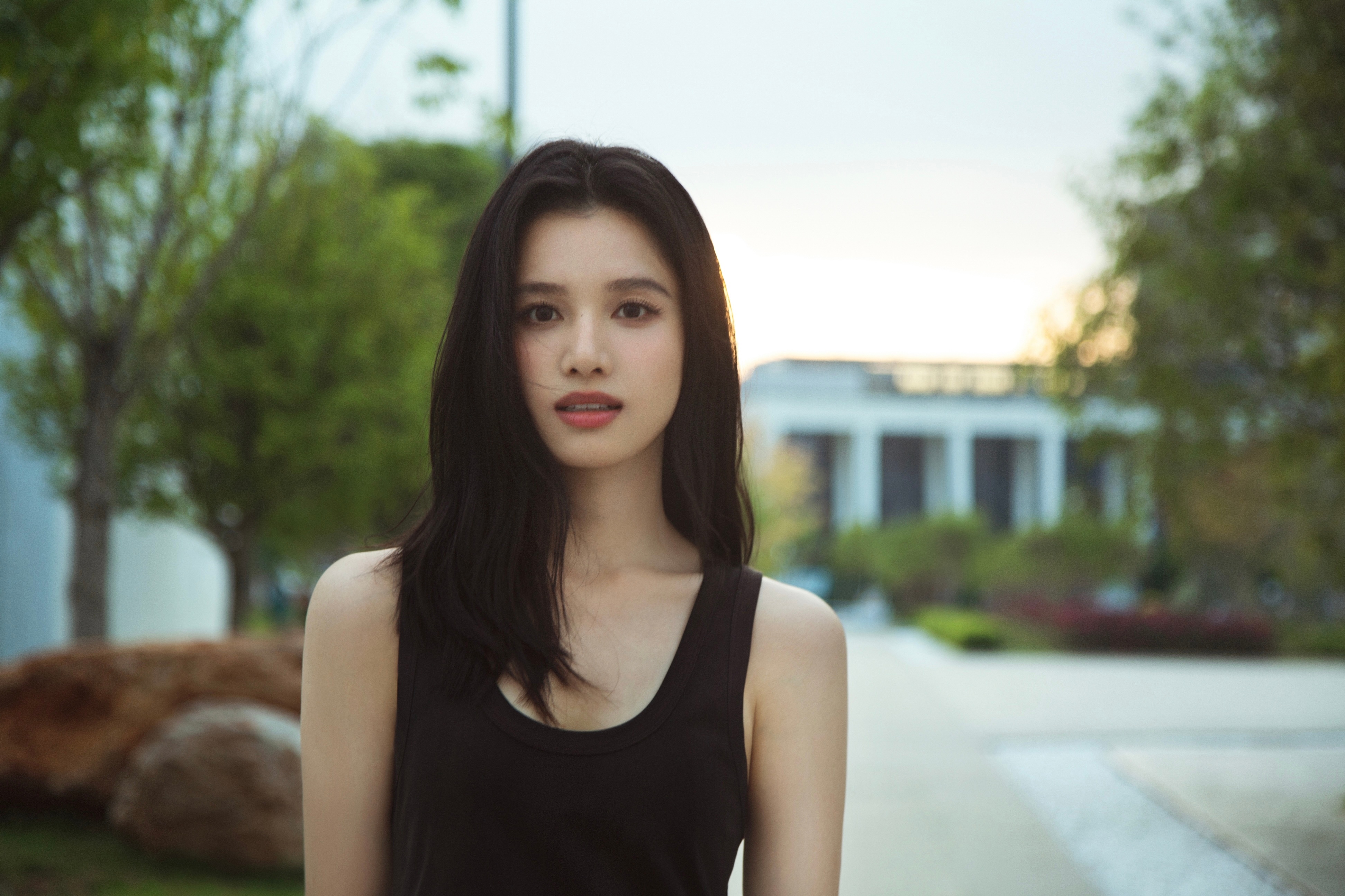 张婧仪 长发美女 4K壁纸