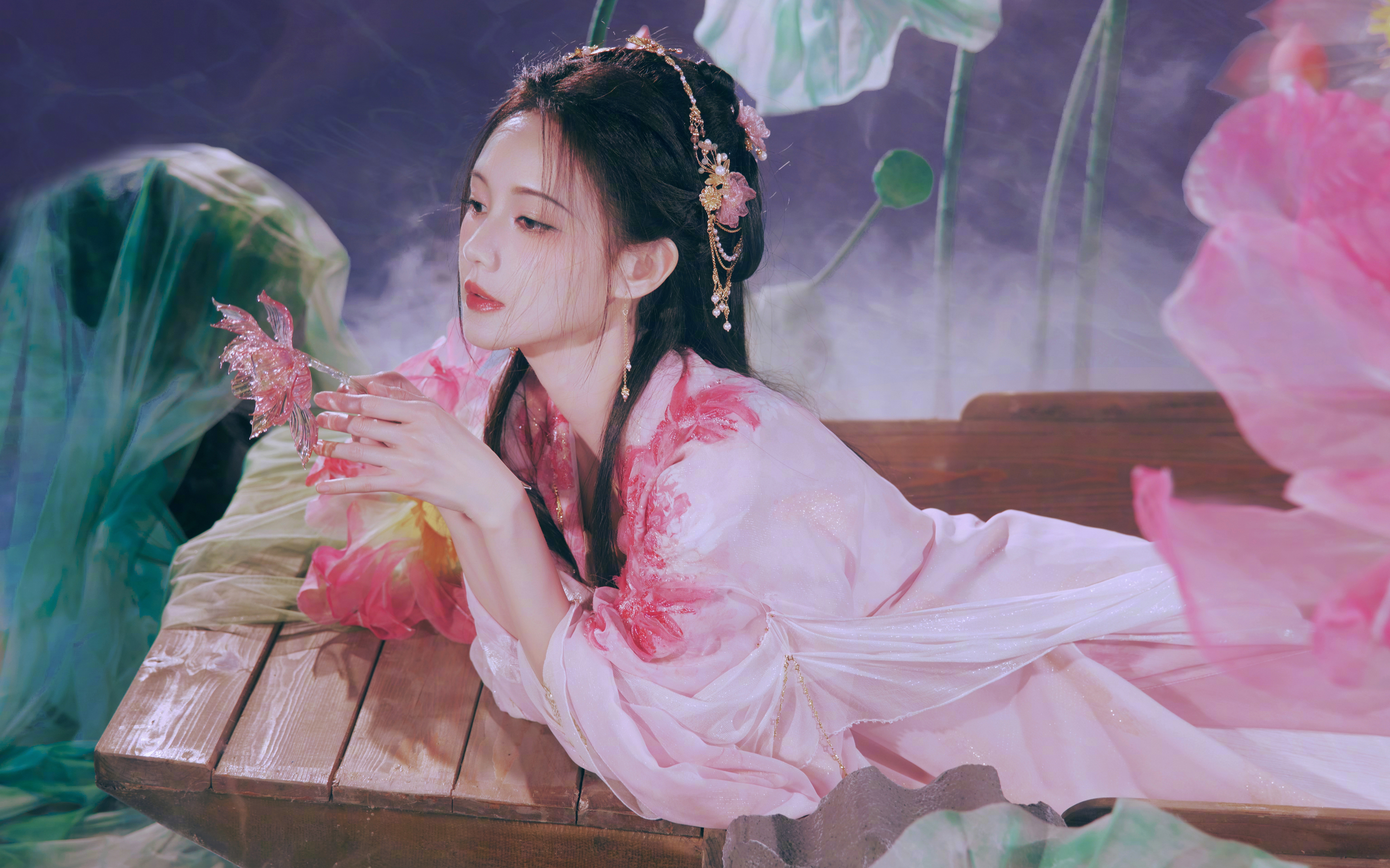李一桐 荷花 古风 4K美