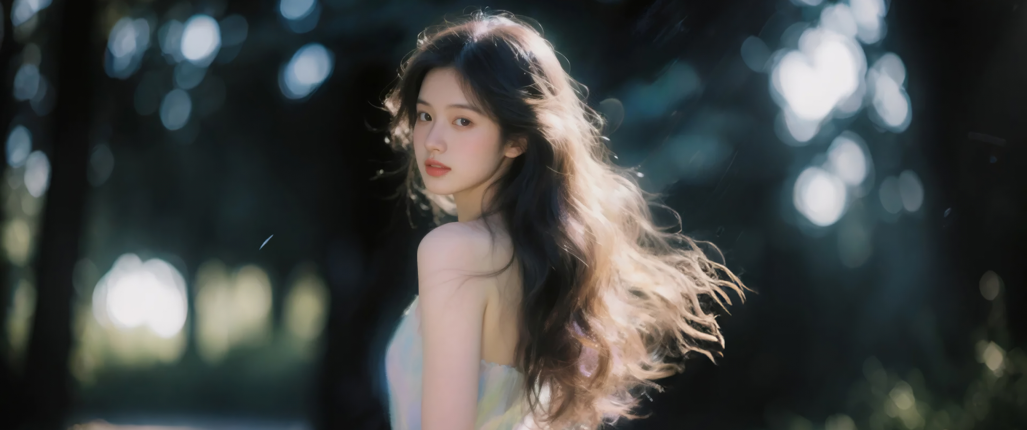 森系 回眸美女3440x1440