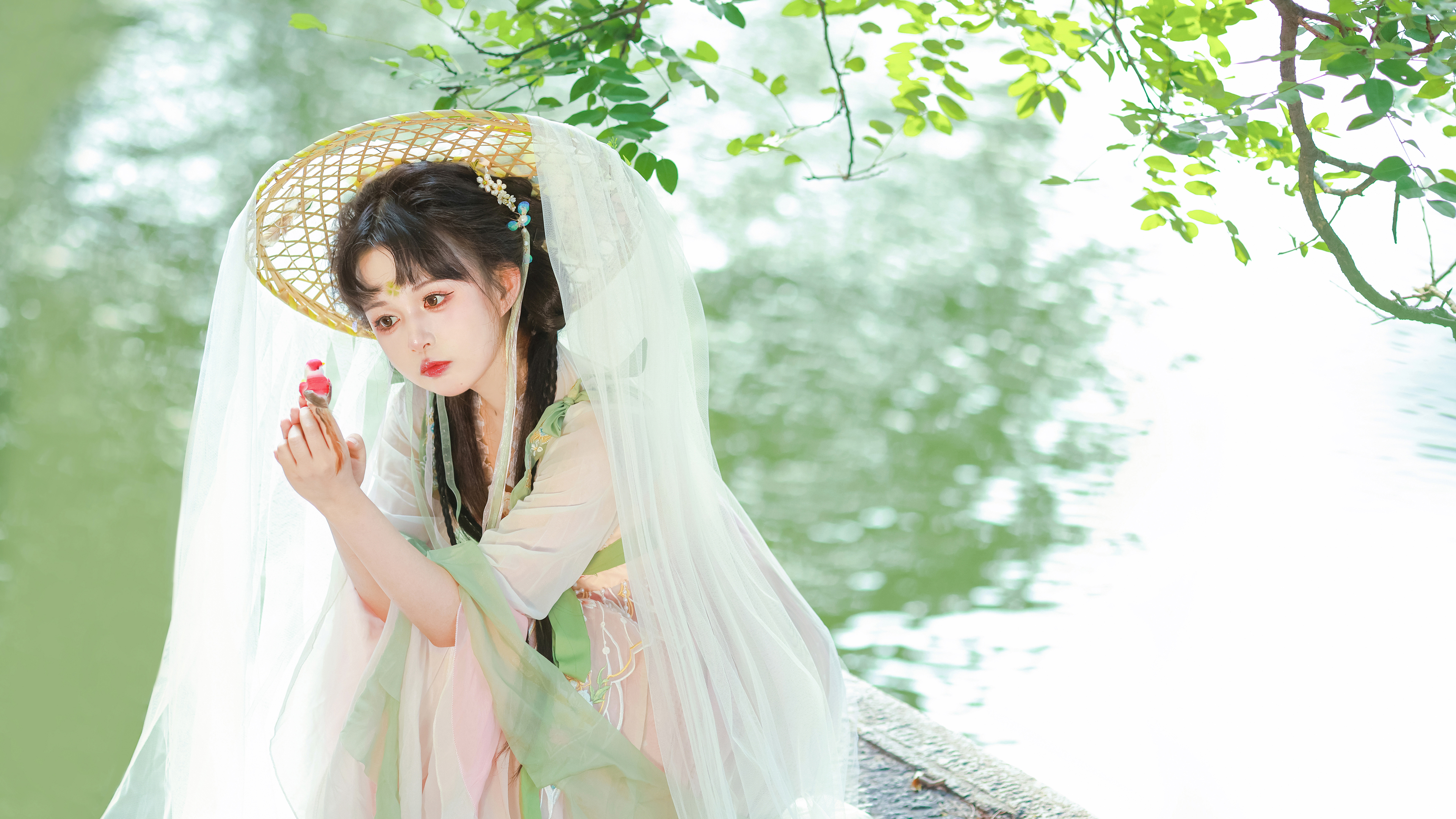 汉服 可爱 清新 女孩4k