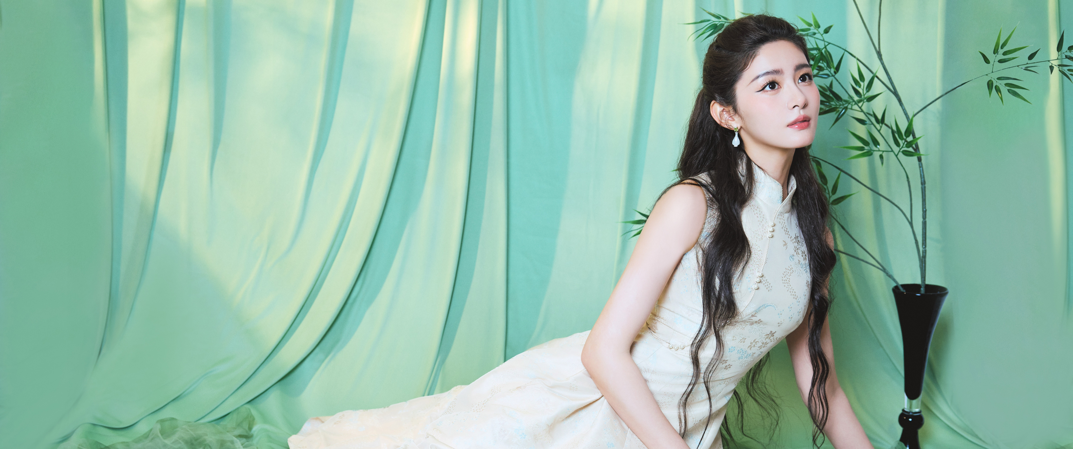 清新 白裙美女 赵晴 344