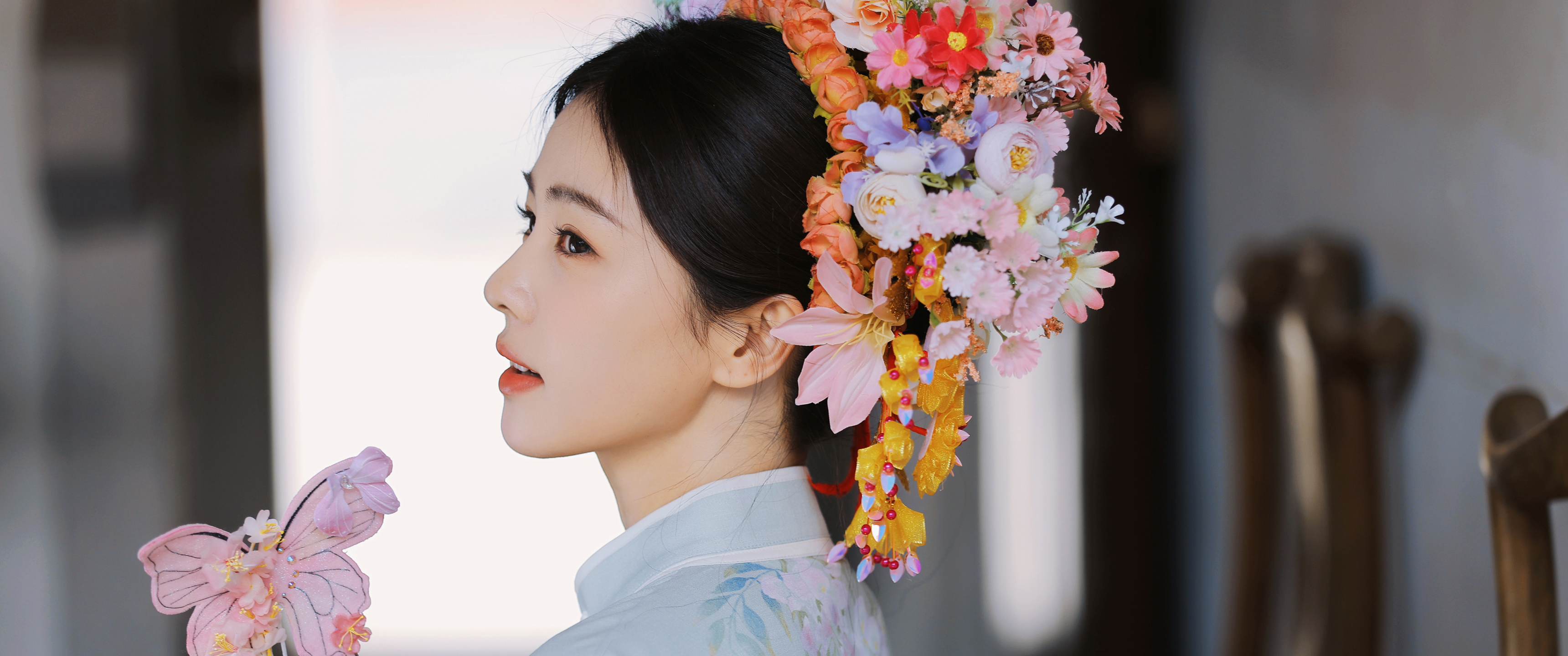 白鹿 侧脸 古风美女 344