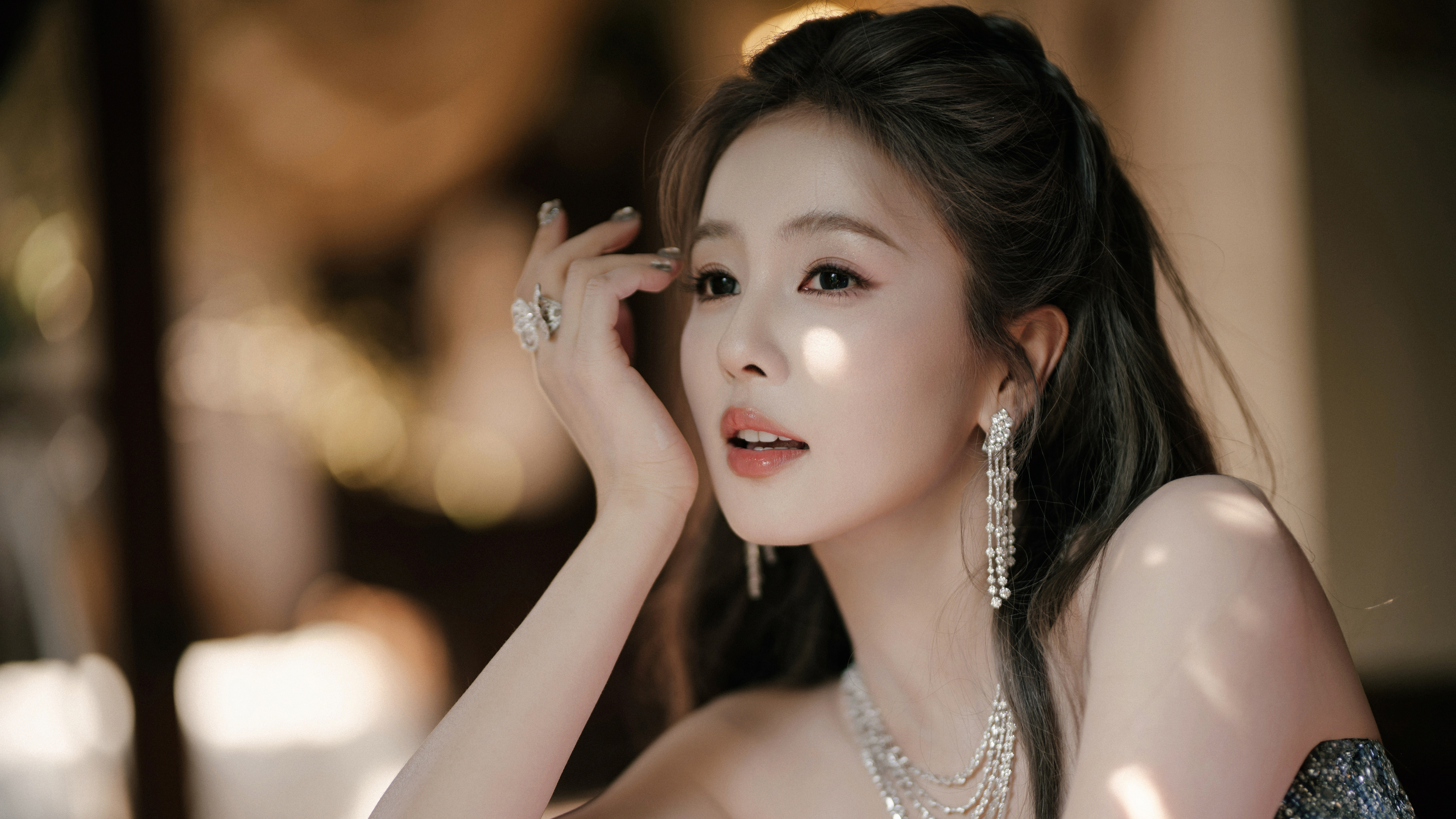 白鹿 光影 唯美 4k美女
