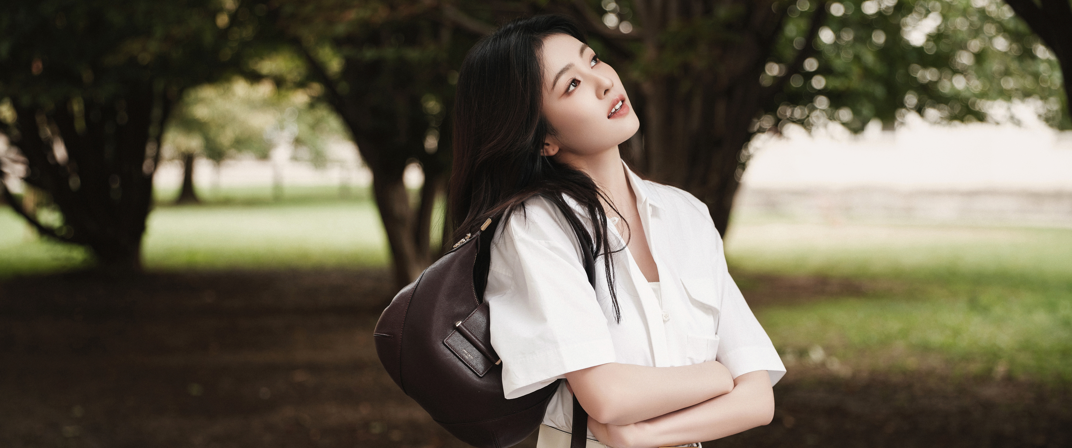 白鹿 公园 美女3440x144