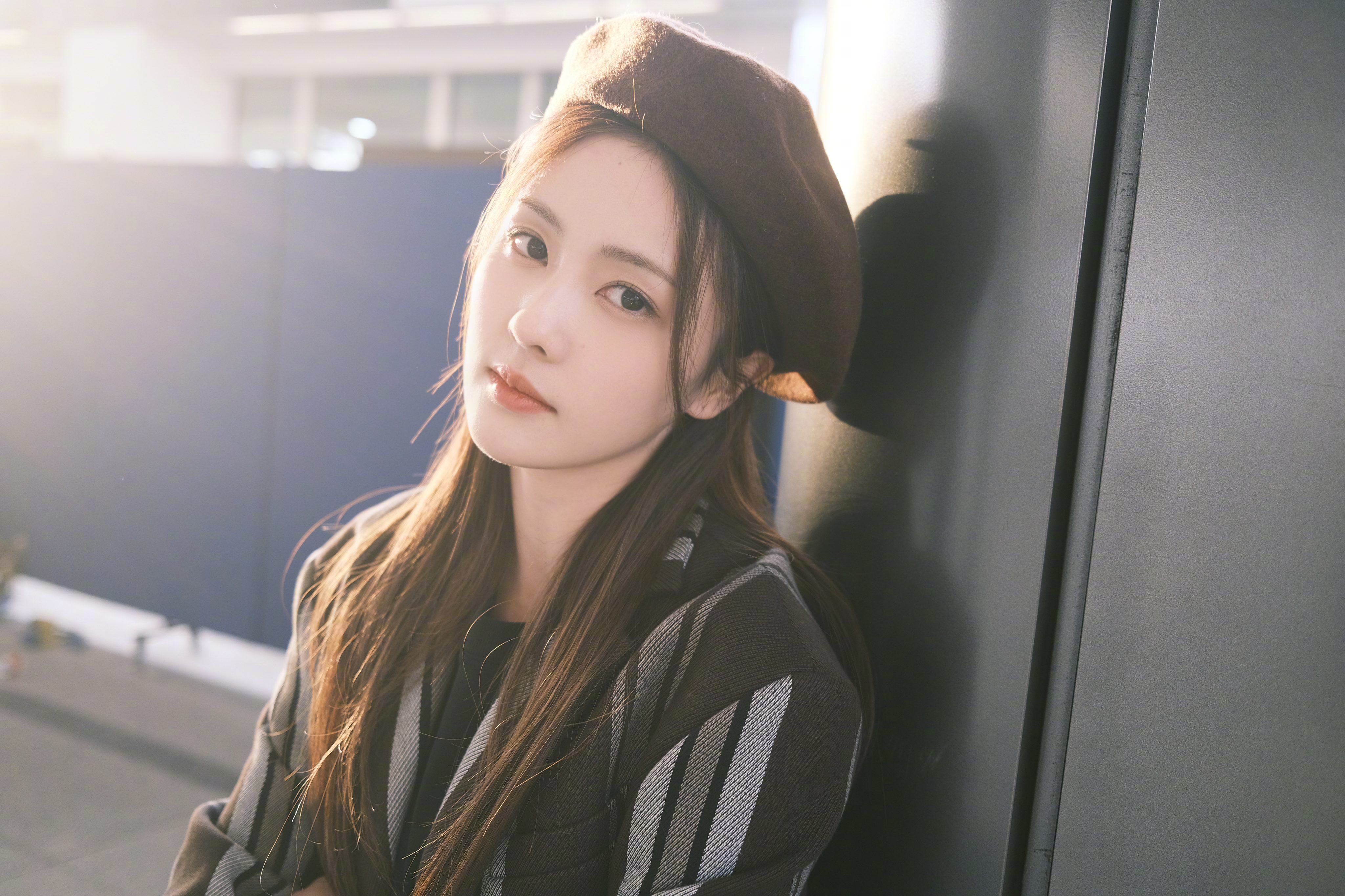 白鹿 帽子 长发 4k美女