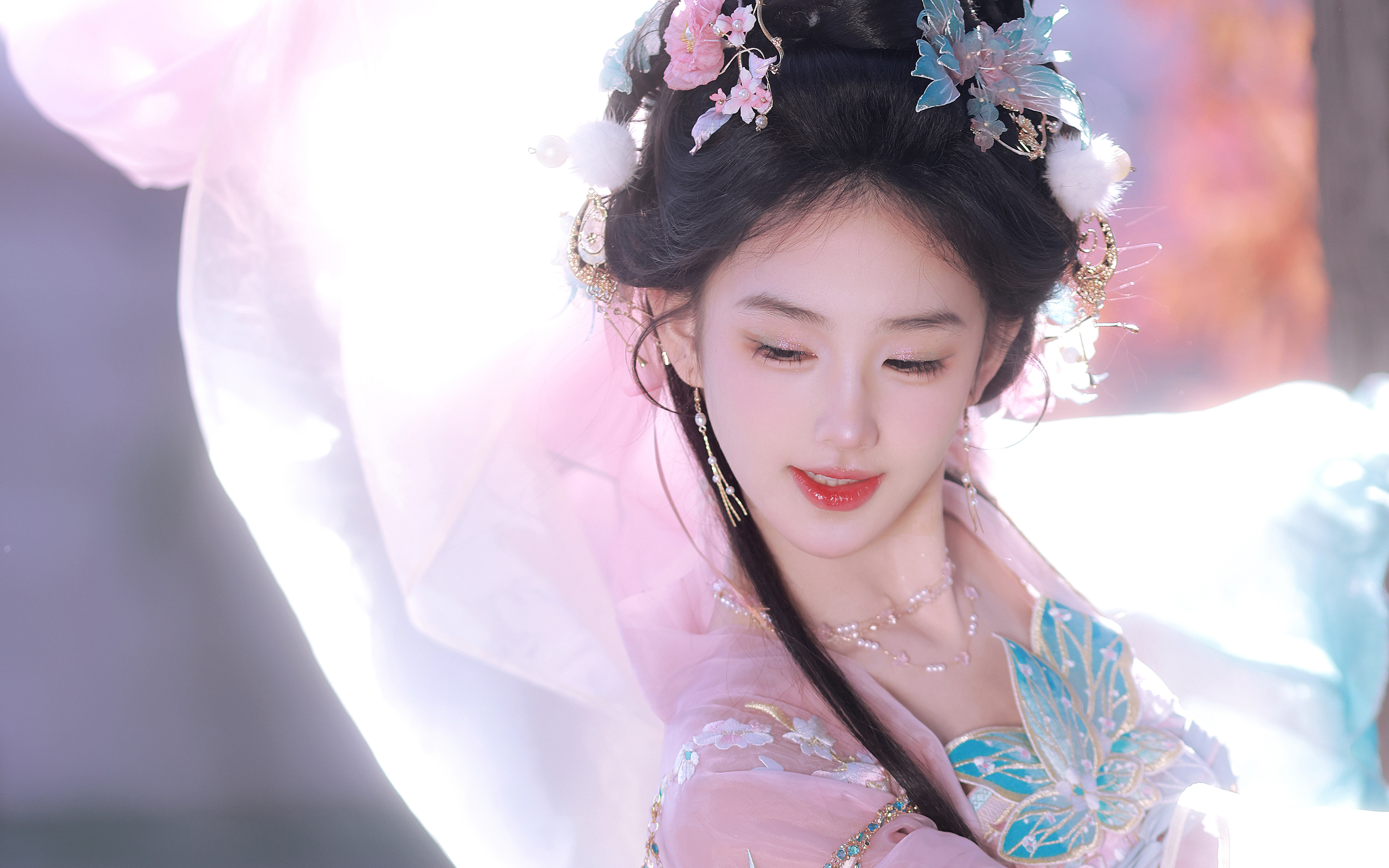 粉色古装美女黄玉瑶 4K