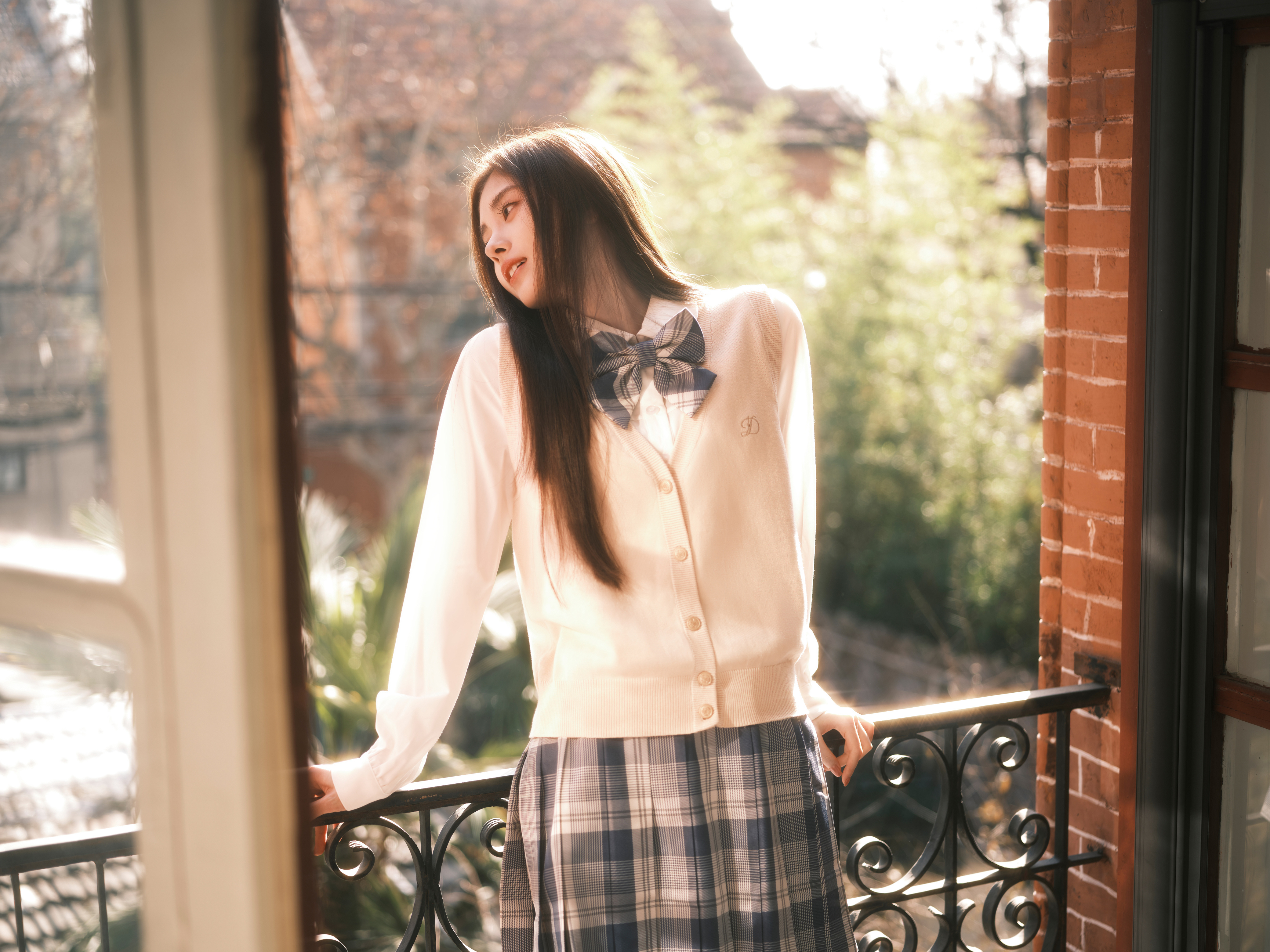 走廊 清新 美女 鞠婧祎