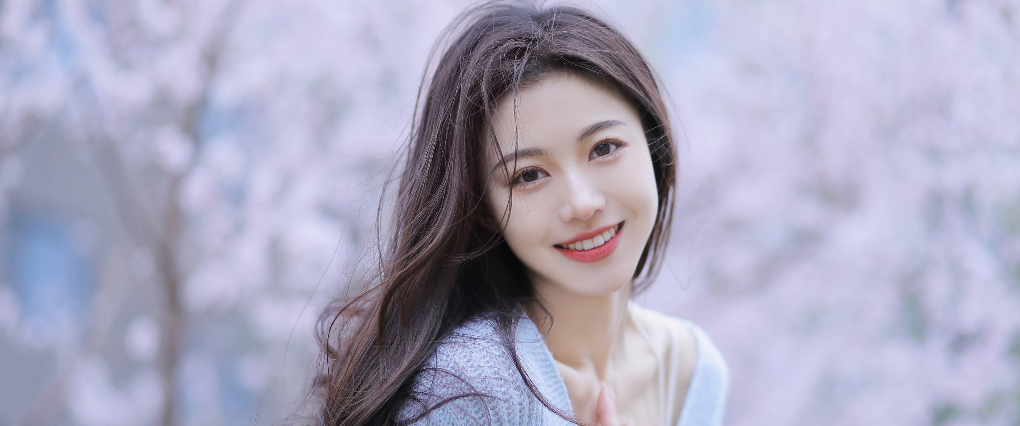 长发甜美清纯美女3440x1