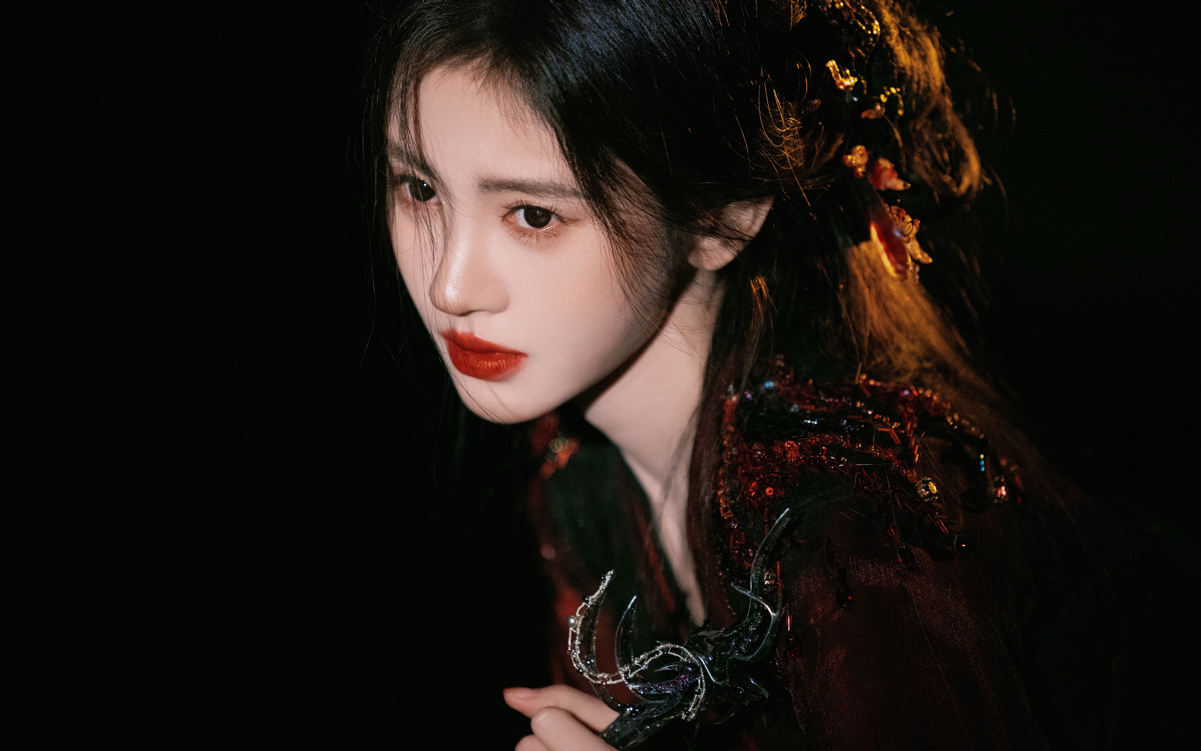 鞠婧祎 古风 发簪 4K美