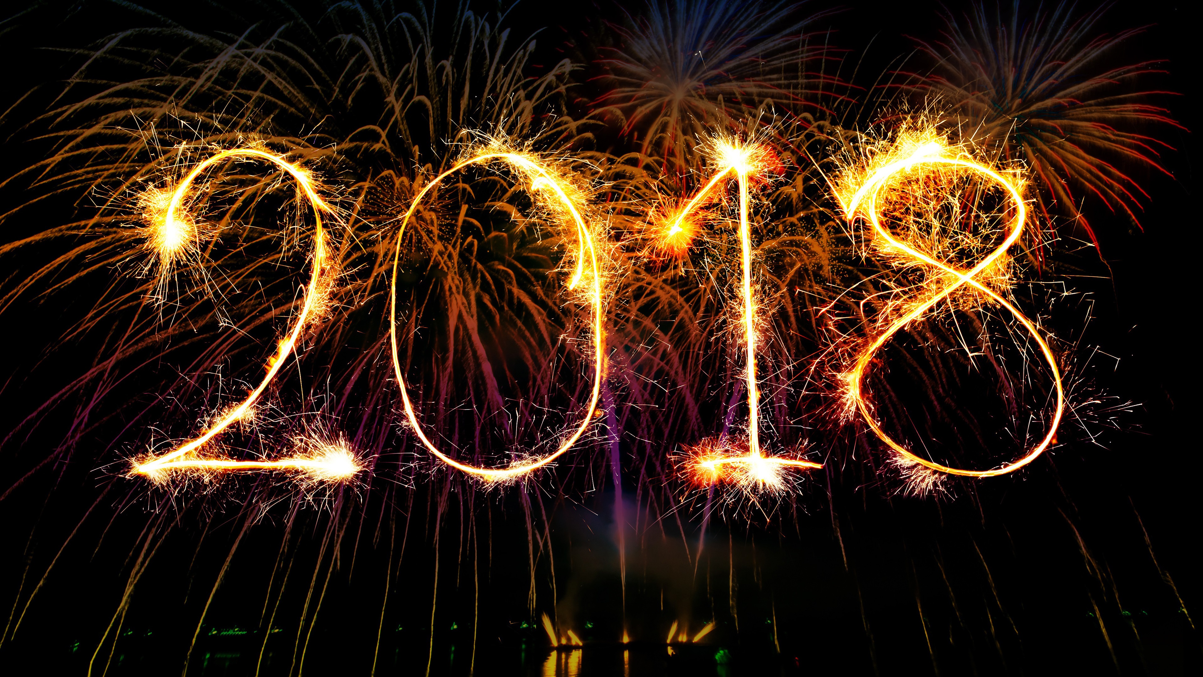 2018新年,烟花,美丽的夜_16845