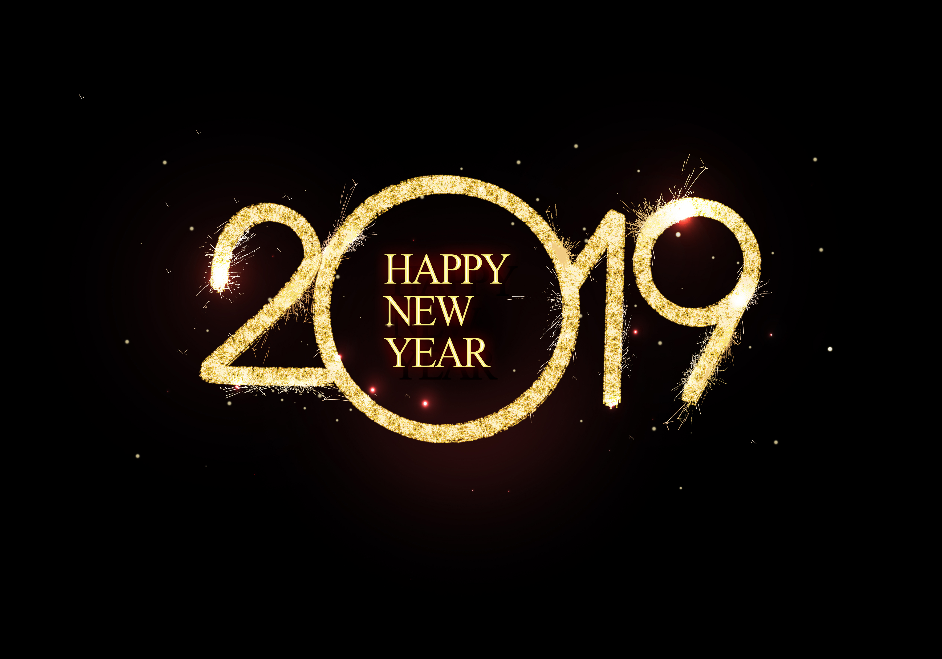 2019年新年快乐烟火艺术